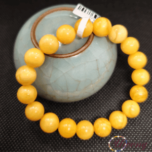 Semi-transparent Amber bracelet(Chicken oil yellow)