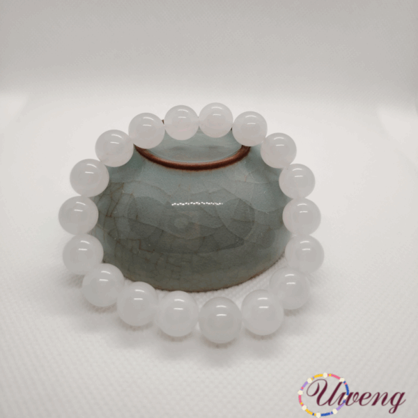 White Moonlight Jade Marrow Bracelet