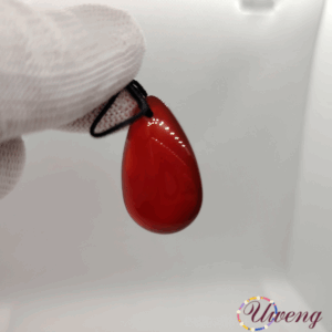 Red agate water droplet pendant