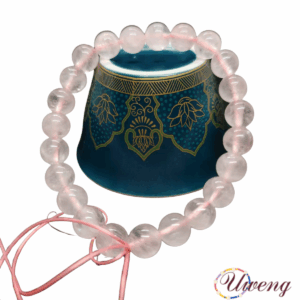 Hibiscus grapefruit pink crystal bracelet