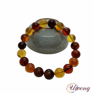 Blood, Blue, and Mixed Amber Bracelet
