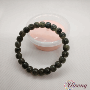 Ink blue and white Nephrite jade Bracelet