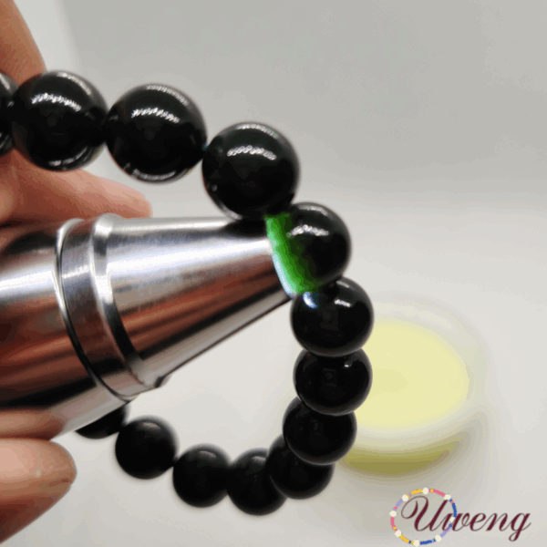 Dark green Color Nephrite Jade Bracelet - Image 3