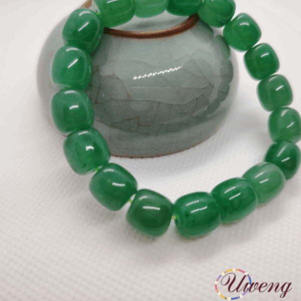 Aventurine Quartz Jade Jujube Bead Bracelet - Image 3