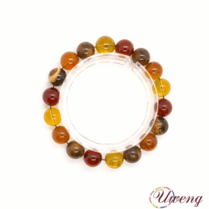 Blood, Blue, and Mixed Amber Bracelet