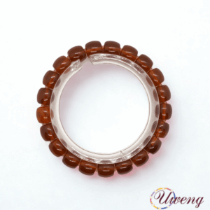 Straight-Cut Bead‌ Blood Amber Bracelet