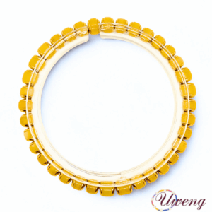 Amber+silver gold plating