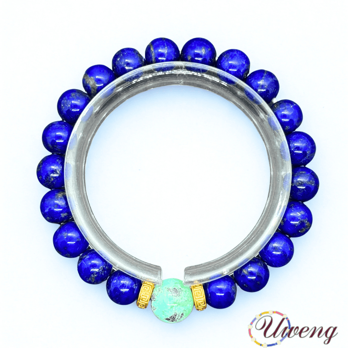 Lapis lazuli+turquoise+silver gold-plated