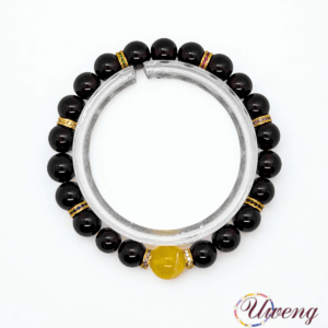 Amber+garnet+silver gold plating